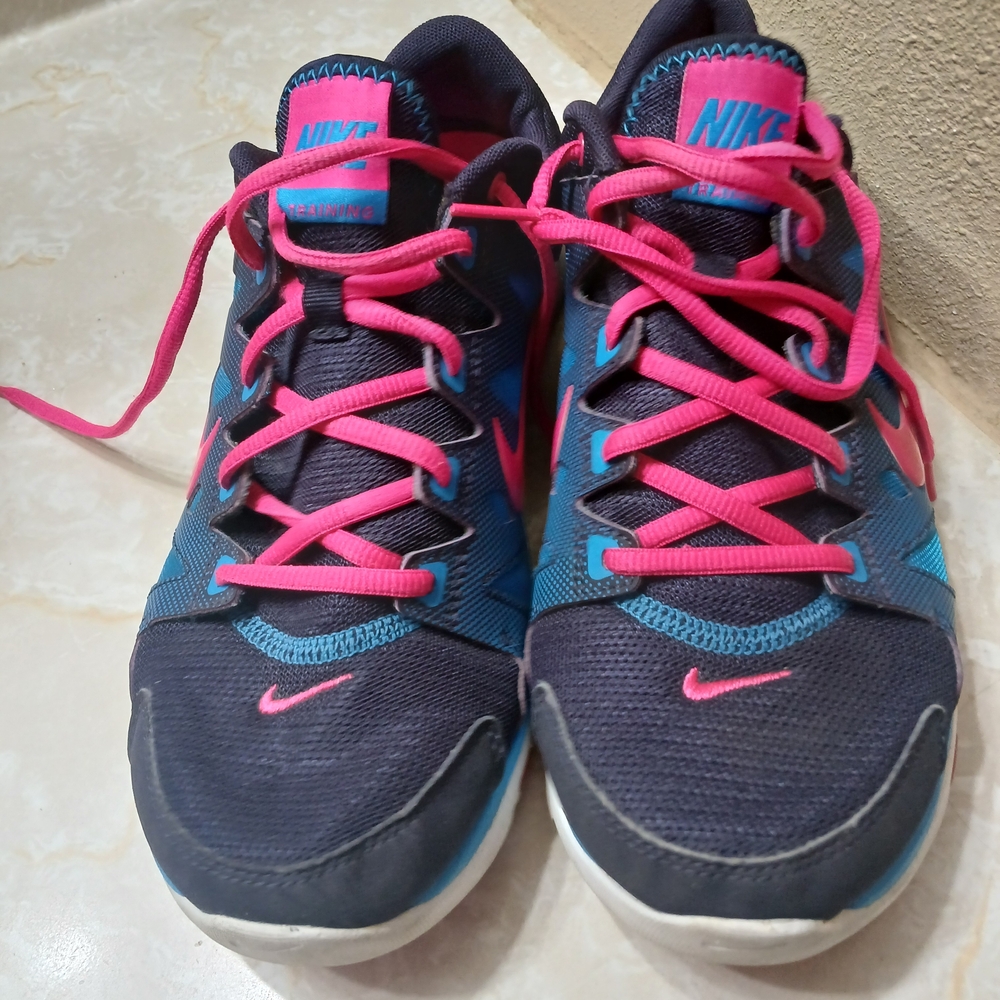 Nike Navy and Pink Running Shoes